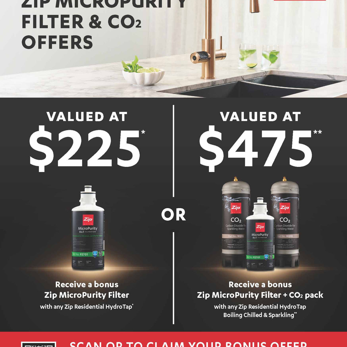 Get a Bonus Zip MicroPurity Filter and CO₂ Pack Worth Up to $475