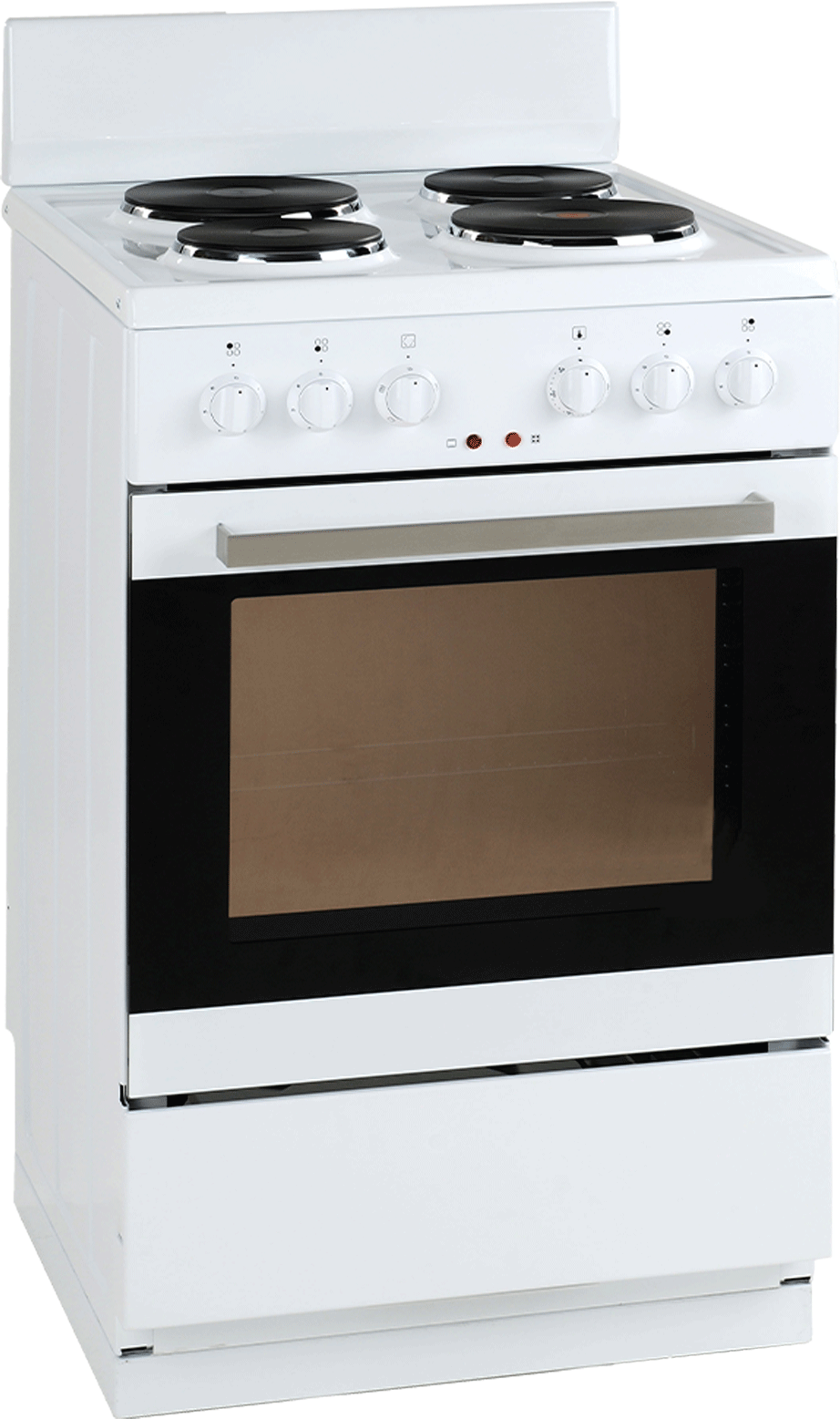 Artusi AFE544W 54cm Freestanding Electric Cooker - angled front view