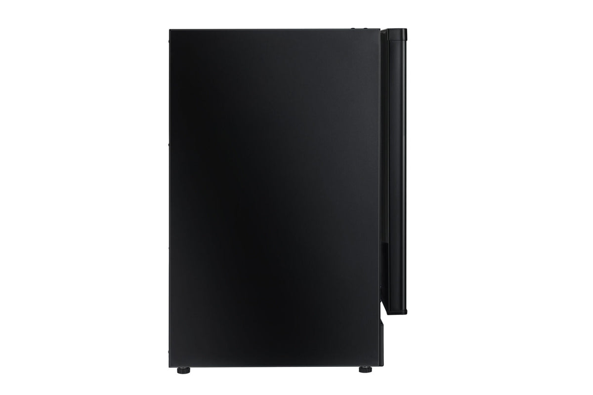 Artusi AIM4009B ice maker, side-angled view of the door hinge