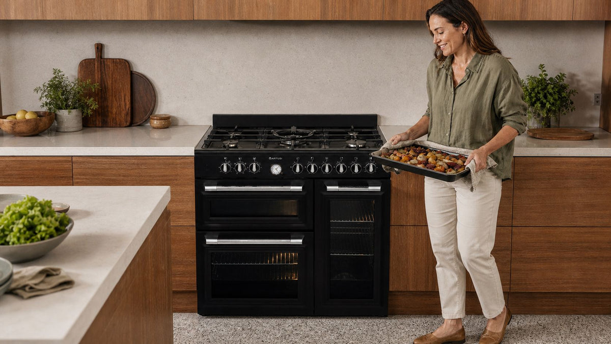 Artusi AFGR935 90cm Freestanding Cooker lifestyle - everyday cooking