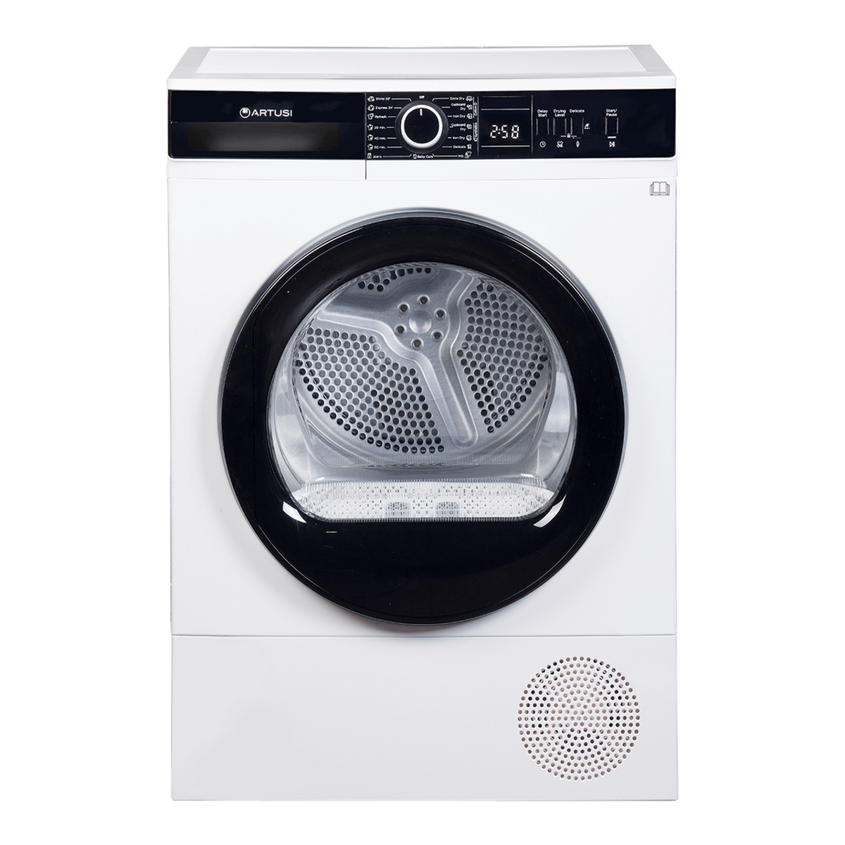 Artusi AHPD7000W 7kg White Front Load Heat Pump Dryer - front view