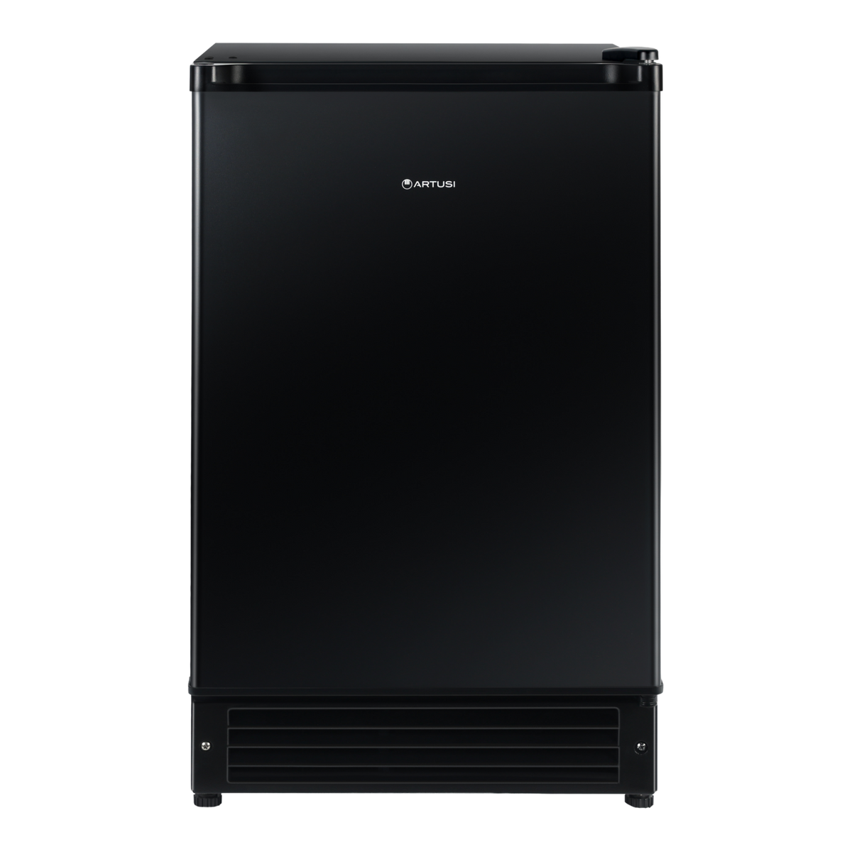 Artusi AIM4009B freestanding ice maker in matte black, front view