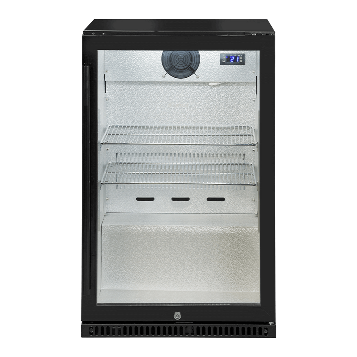 Artusi AOF1BM5 138 bottle single door outdoor beverage chiller in black