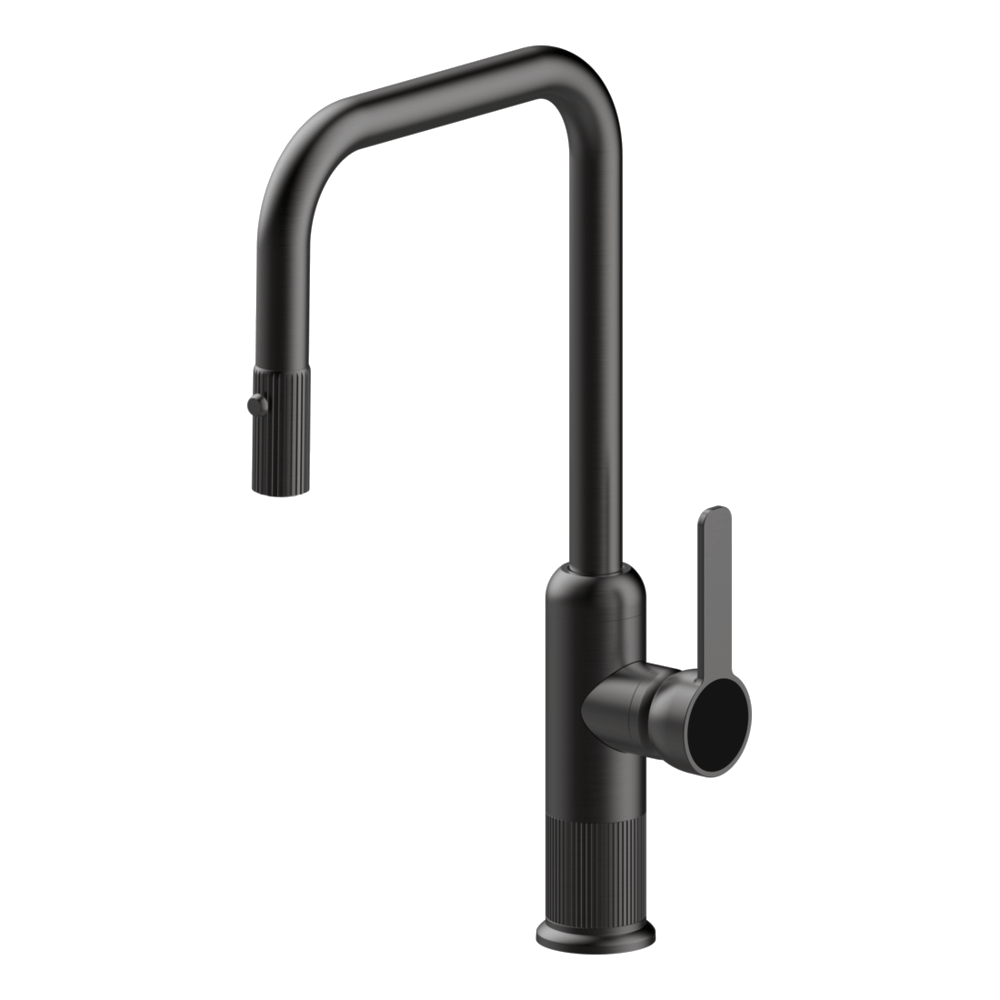 Armando Vicario 400782-BBN-LF Lumiere Pull-Out Dual Spray Kitchen Mixer - Black Brushed Nickel