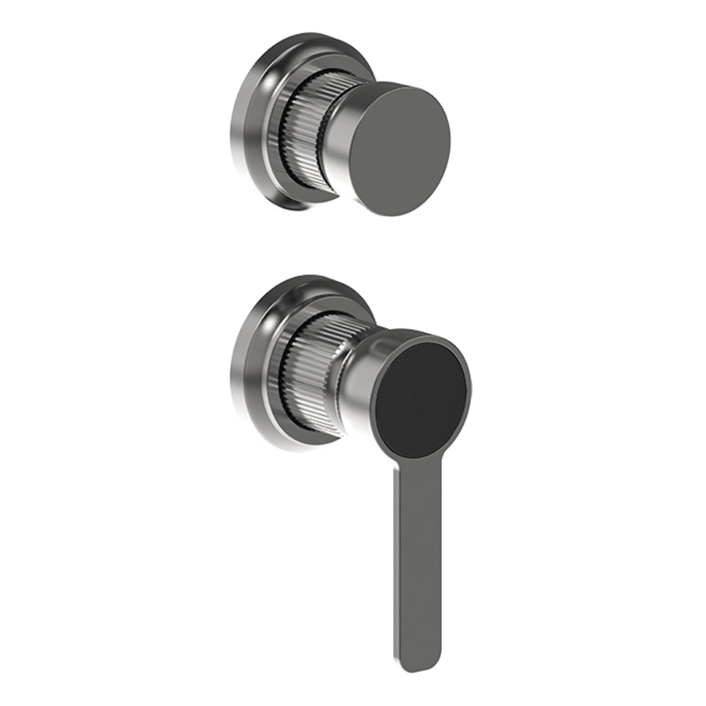 Armando Vicario 800838 Lumiere Two-Way Diverter Mixer in Black Brushed Nickel