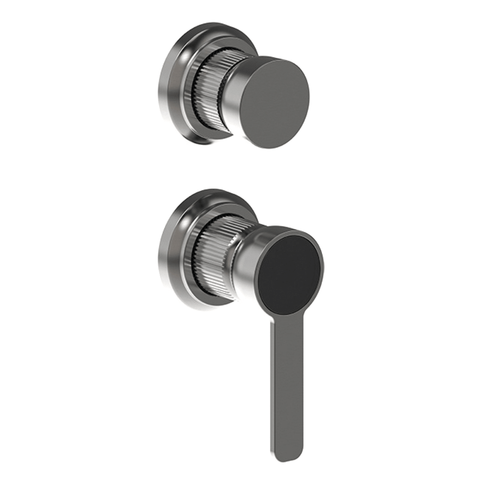 Armando Vicario 800839 Lumiere Three-Way Diverter Mixer in Black Brushed Nickel