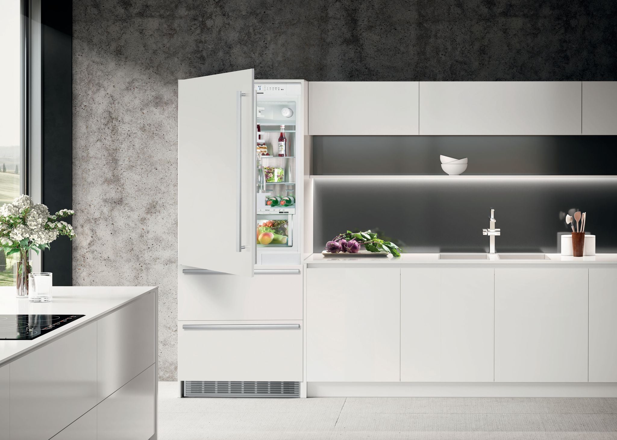 Liebherr ECBN 5066 integrated kitchen wide lifestyle view