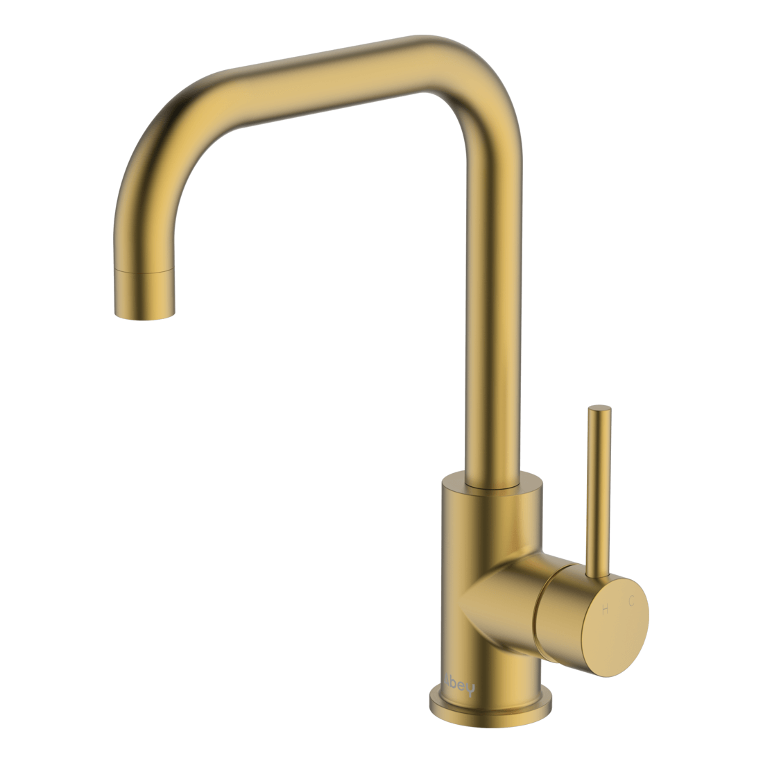 Gareth Ashton Lucia lead-free square sidelever mixer in Brushed Brass