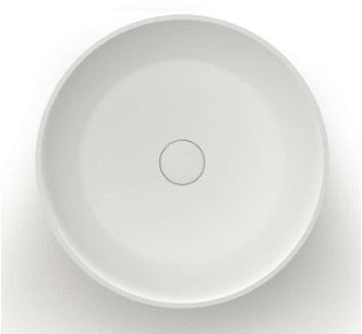 Kaskade CRA10-400-FQYPG Downey round benchtop stone basin top view