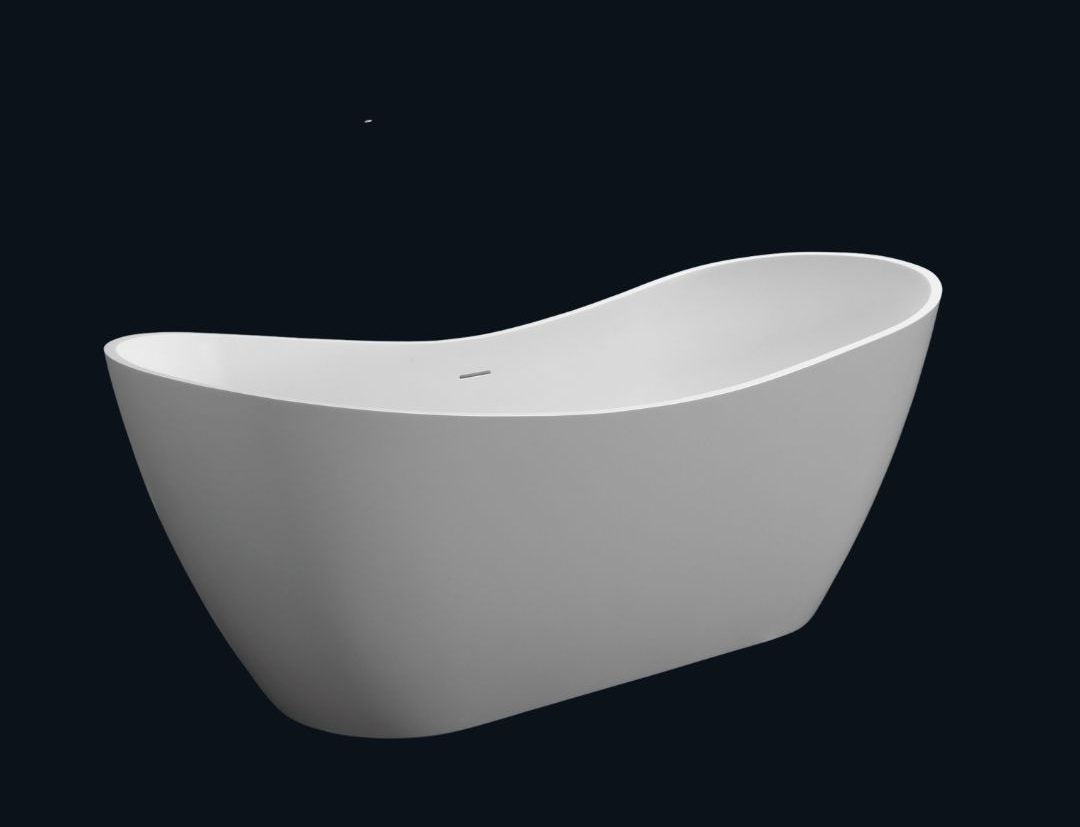 Kaskade Kirsty VX14-1700 freestanding stone bath in Matte White