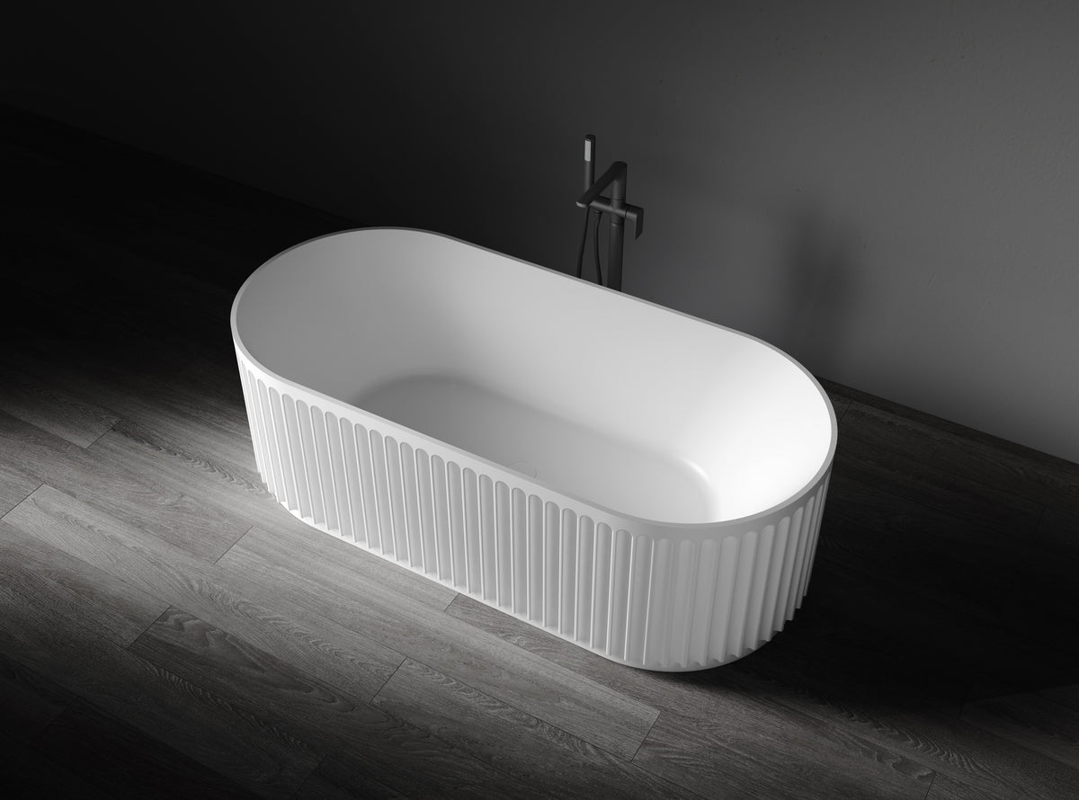 Kaskade Monroe VX16-1700 fluted stone bath lifestyle image 2