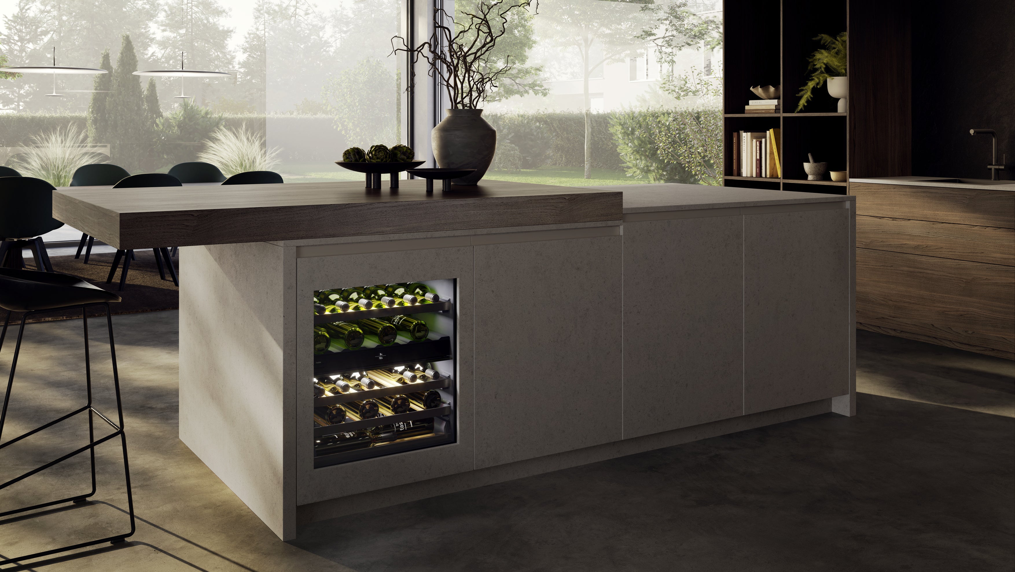 Liebherr UWpr 3662 integrated beneath a modern kitchen island benchtop