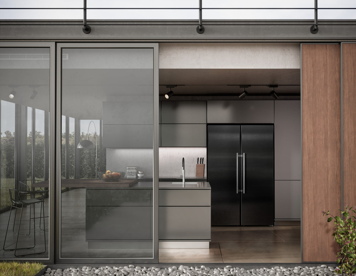 Liebherr XRFbsh 5265 BlackSteel side-by-side fridge-freezer premium lifestyle view