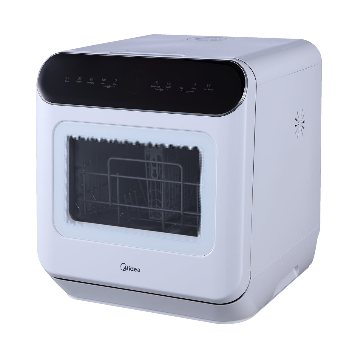 Midea MDWMINIPLUS 3 place setting white benchtop mini dishwasher