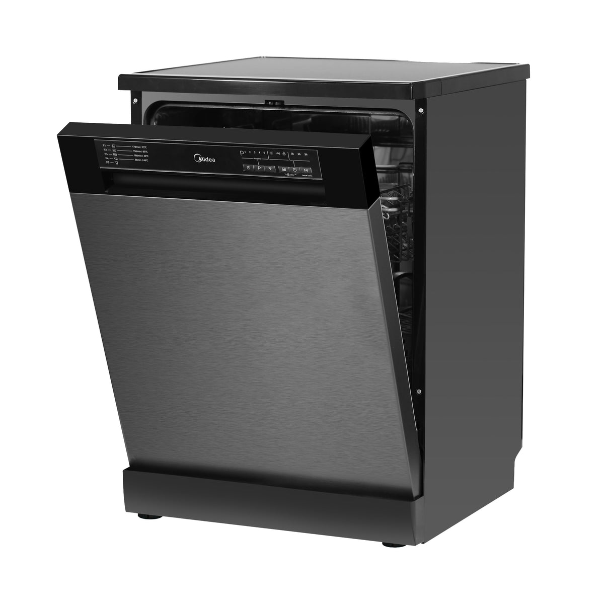 Midea MDWPF1433F 60cm 14 place freestanding dishwasher - Black Stainless Steel - image 4