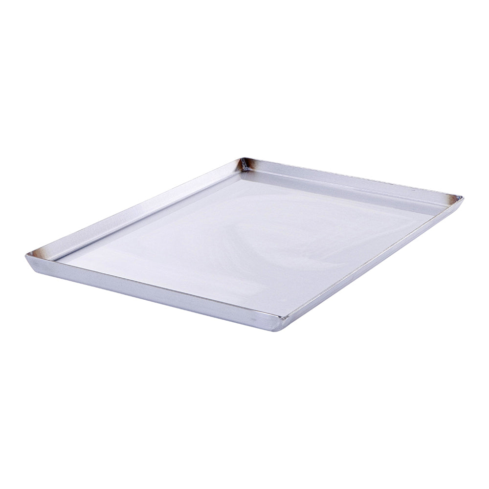 Smart 4A42050345 stainless steel teppanyaki plate shown from a corner angle