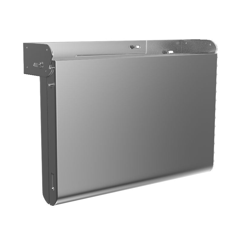 Smart WM700EW electric BBQ folded away against the wall, side view with wall bracket