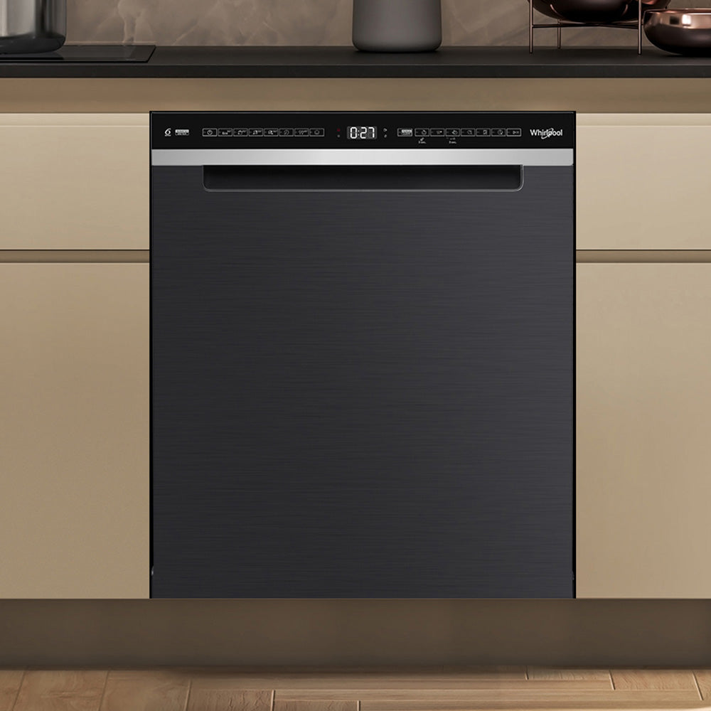 Whirlpool WDBU3I4PBSAU built-under dishwasher in black - view 4