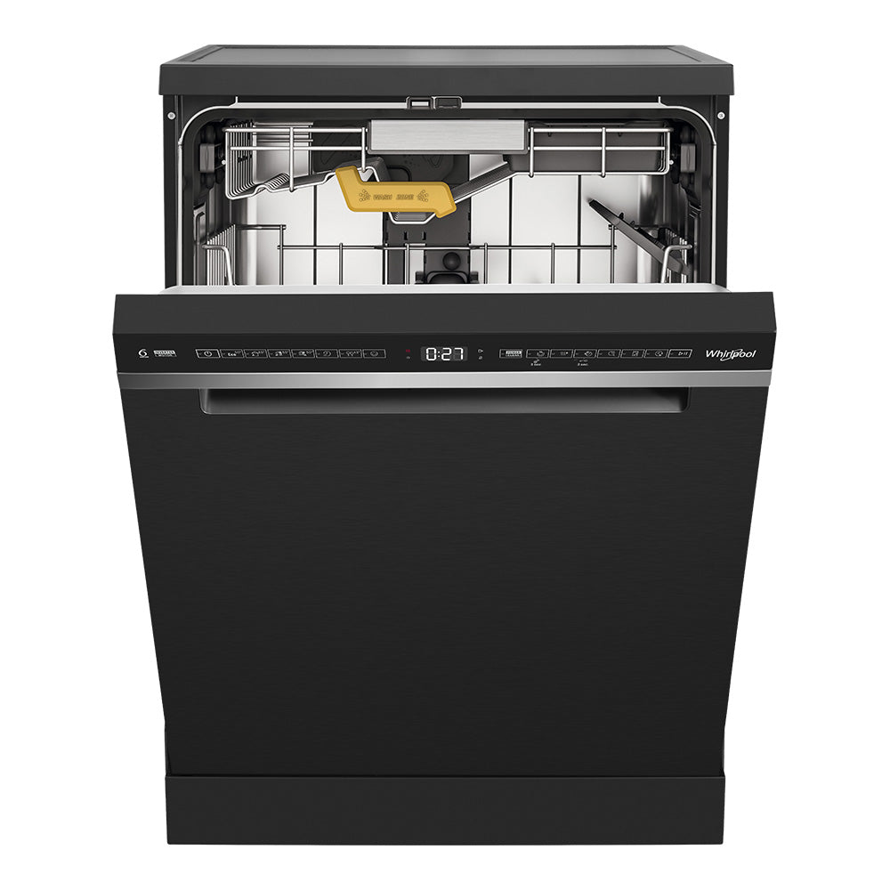 Whirlpool WDFS3I4PBSAU freestanding dishwasher in black - view 2