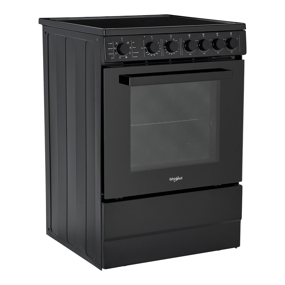 Whirlpool WS67V9KMB 60cm Ceramic Freestanding Oven in Black