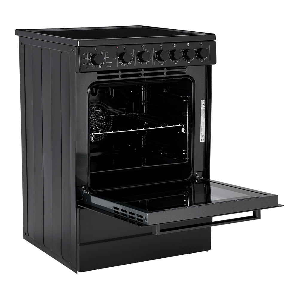 Whirlpool WS67V9KMB 60cm Ceramic Freestanding Oven in Black