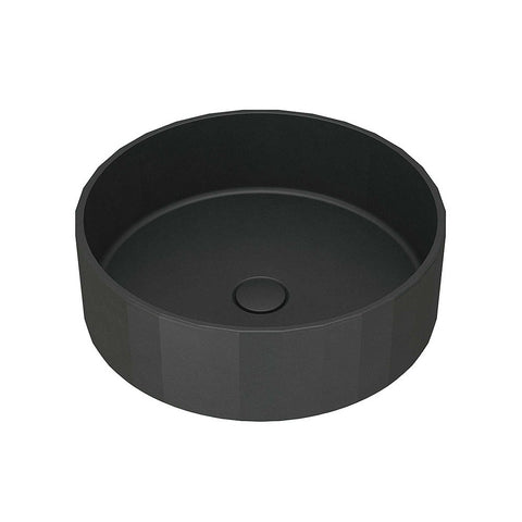 Arcisan KL776120 Kasta-Lux FIC Above Counter 40cm Faceted Round Basin with Pop Up Waste