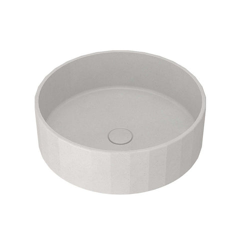 Arcisan KL776120 Kasta-Lux FIC Above Counter 40cm Faceted Round Basin with Pop Up Waste