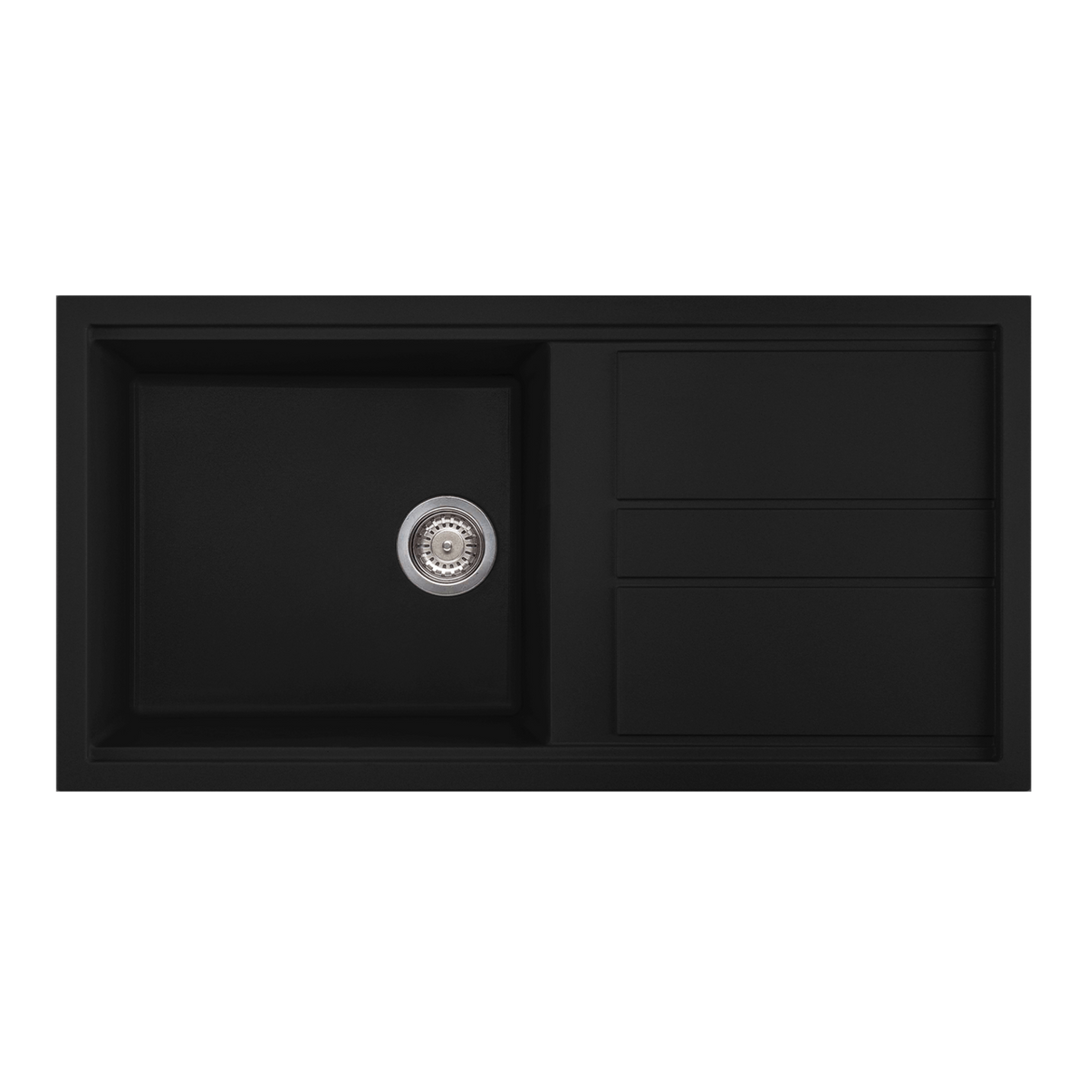 Artusi AGS1001B Granitek single bowl sink in black
