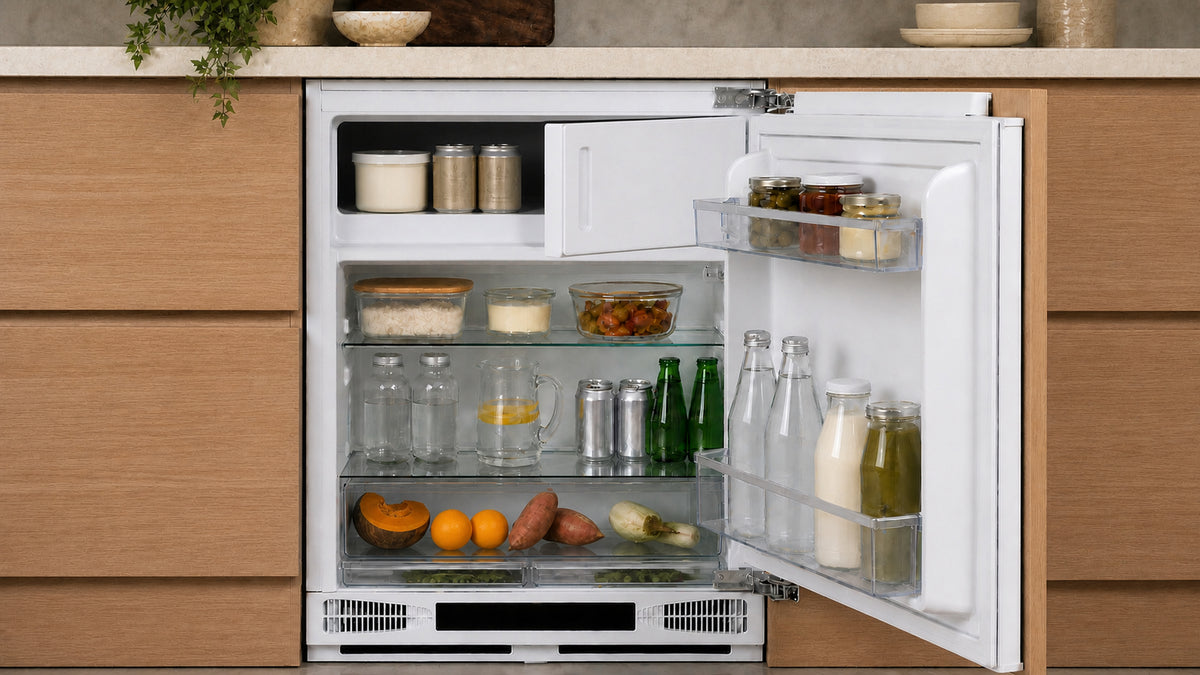 Artusi AINT119/2 60cm integrated bar fridge with freezer compartment - lifestyle image 3