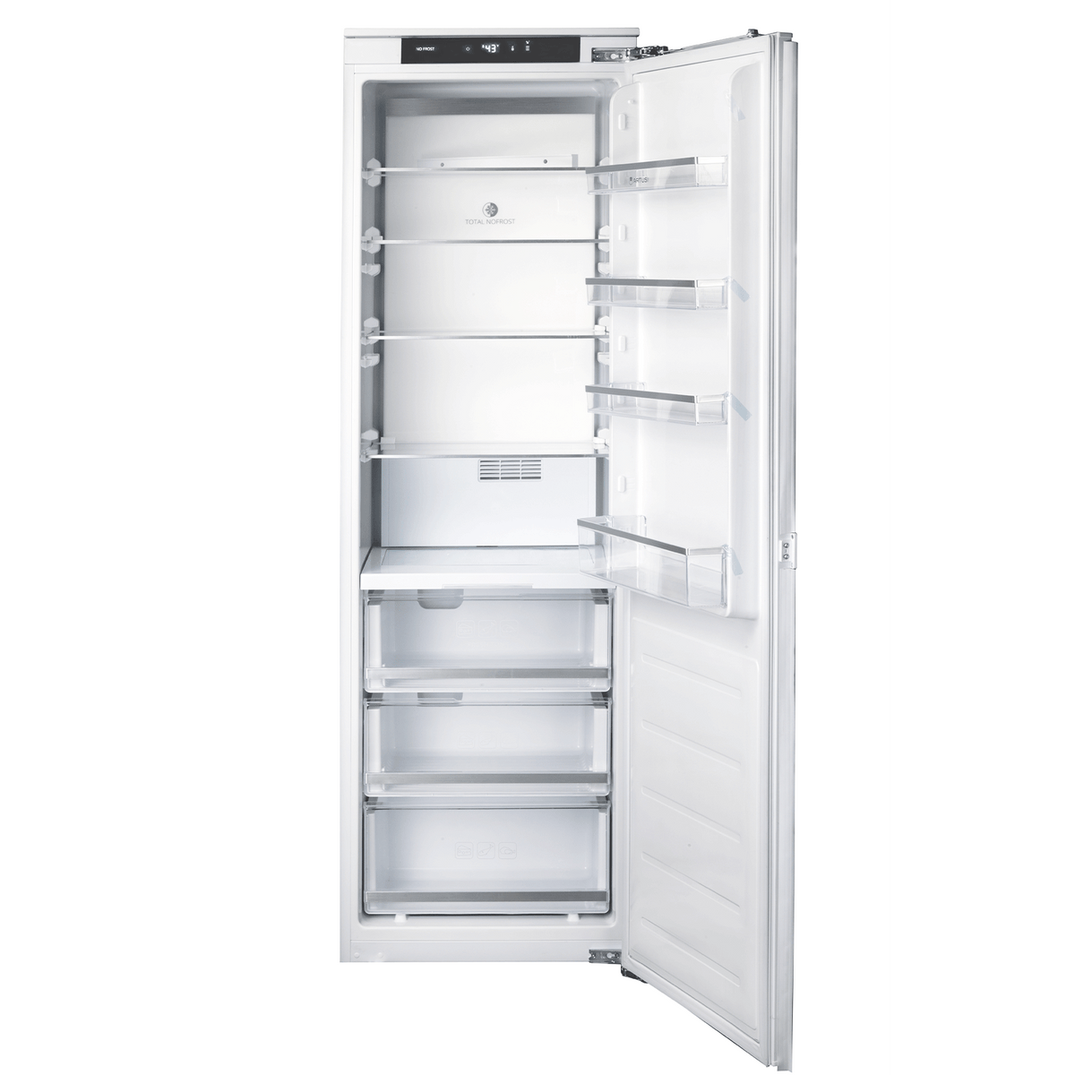 Artusi AINT5100 54cm integrated column refrigerator - door open