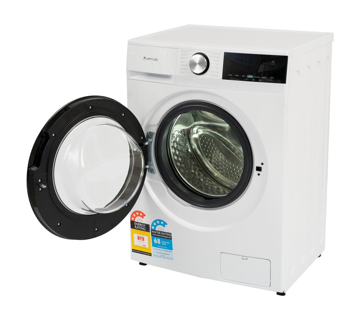 Artusi AWM8000W 8kg Front Load Washing Machine in White - image 2