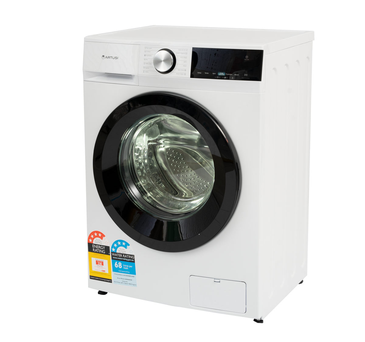 Artusi AWM8000W 8kg Front Load Washing Machine in White - image 3