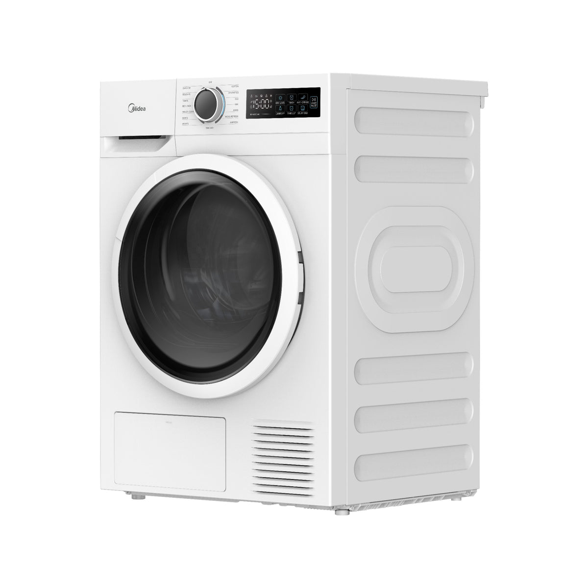 Midea MD110H80/W-AU 8kg White Heat Pump Dryer - front view