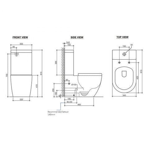 Innova PALABTW Pala Compact Toilet Suite