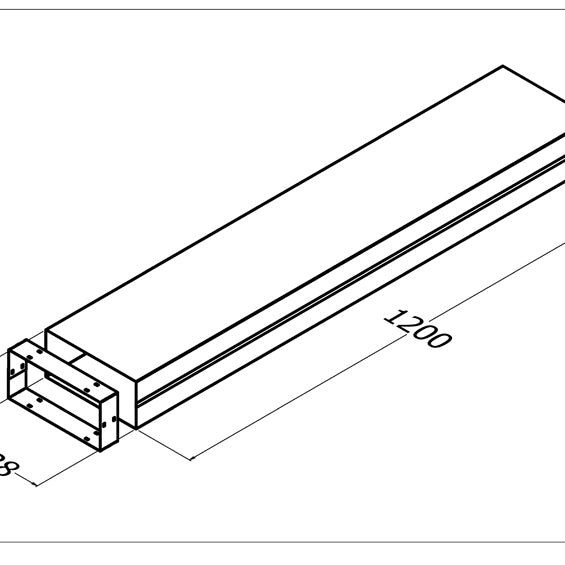 Qasair DL-1 (101) Single Motor Duct Length 1200mm