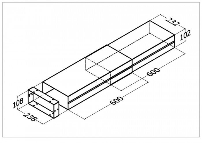 Qasair DL-1 E (101) Single Motor Duct Length Extension