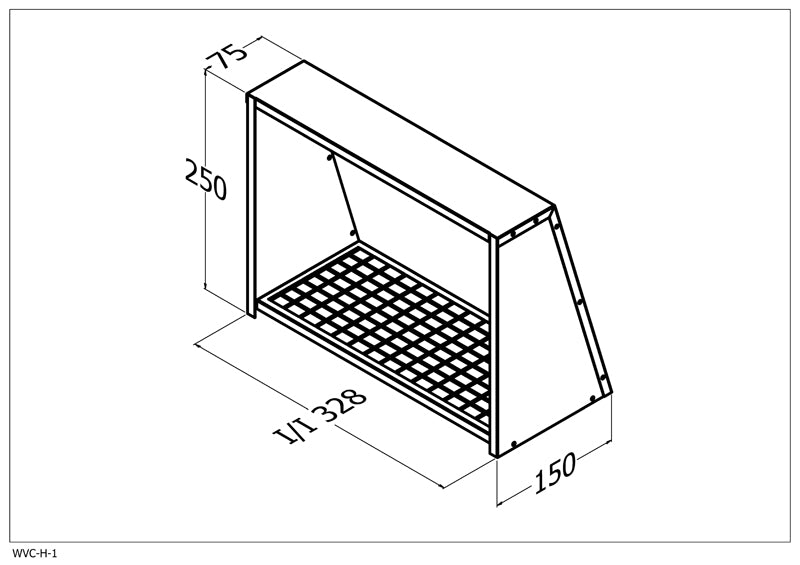 Qasair WVC-H-1 (131) Wall Vent Cover Single Motor Horizontal