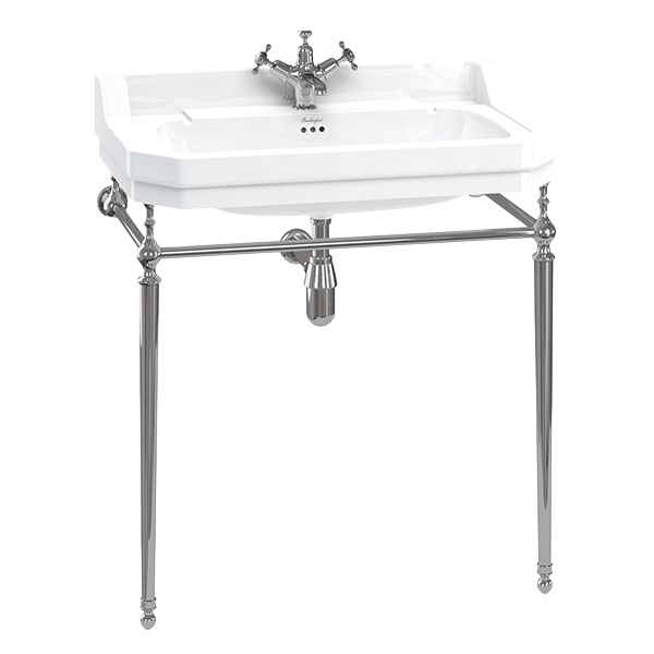 Burlington 13138 Edwardian 80cm 1 Taphole Basin & Stand