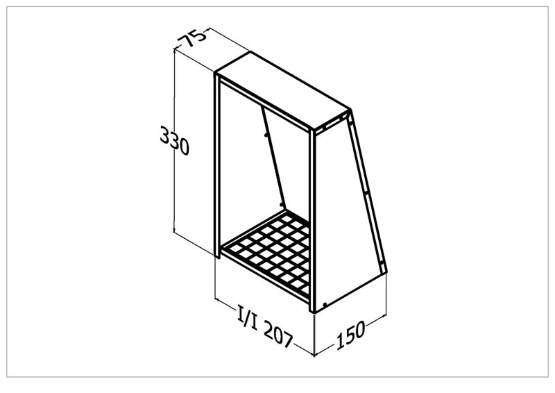 Qasair WVC-V-1 (133) Wall Vent Cover Single Motor Vertical