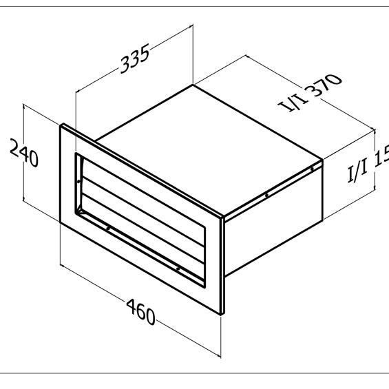 Qasair BD/WV-H-2 (205) Back Draft Wall Vent Twin Motor Horizontal