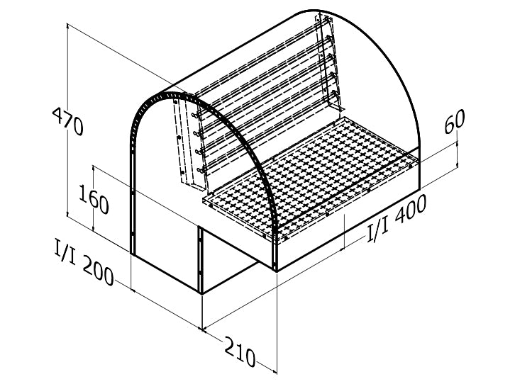 Qasair BD/RC-3 (314) Back Draft Roof Cowl triple Motor