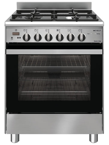 Emilia EM664GE 60cm Stainless Steel Dual Fuel Cooker with Electric Oven