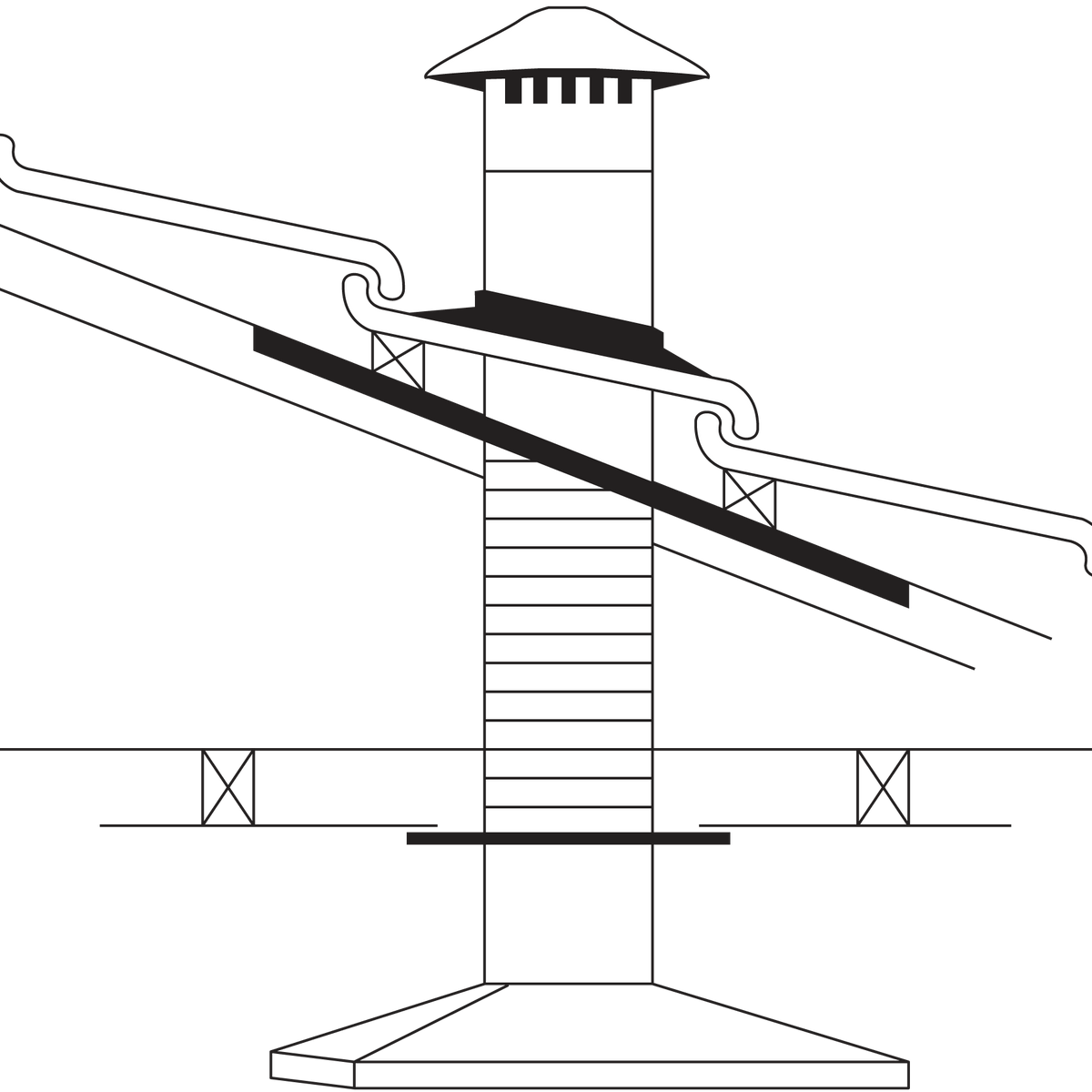 Rangehood 150mm Flue Kit Tile RHVT6