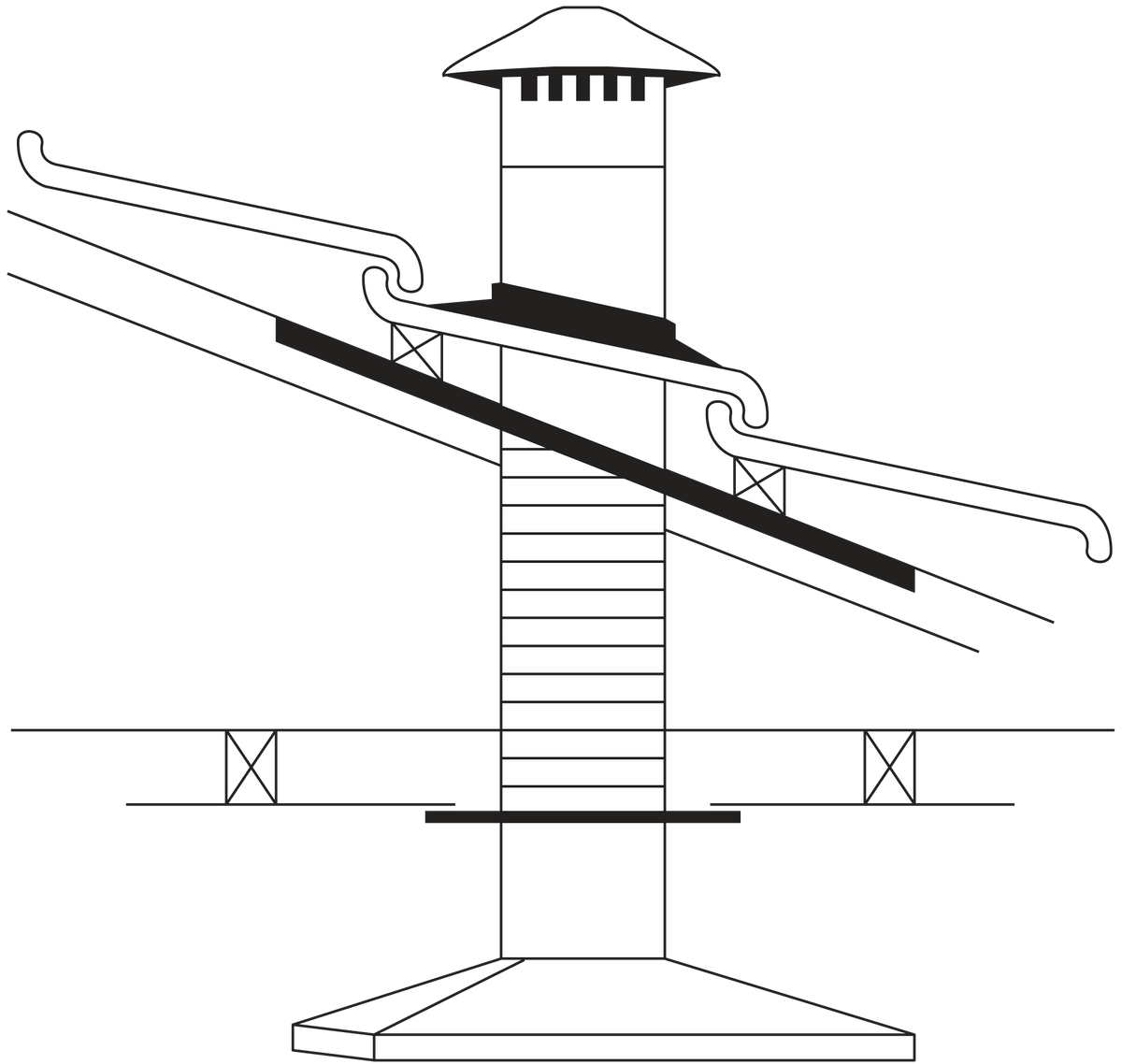 Rangehood 150mm Flue Kit Tile RHVT6