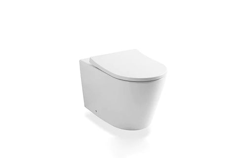 Decina REWHGESQW Renee Wall Hung Pan & Geberit In-Wall Cistern With Square Matte White Buttons