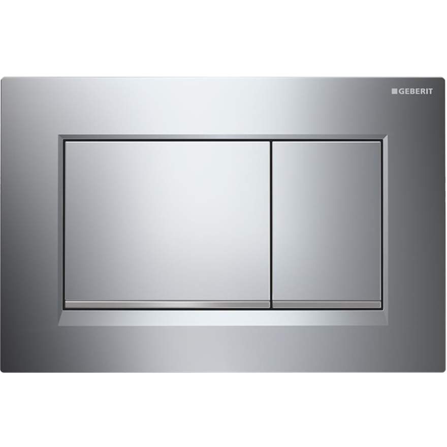 Geberit SQPPCR/SQPPBK Concealed Cistern Flush Plate with Square Buttons