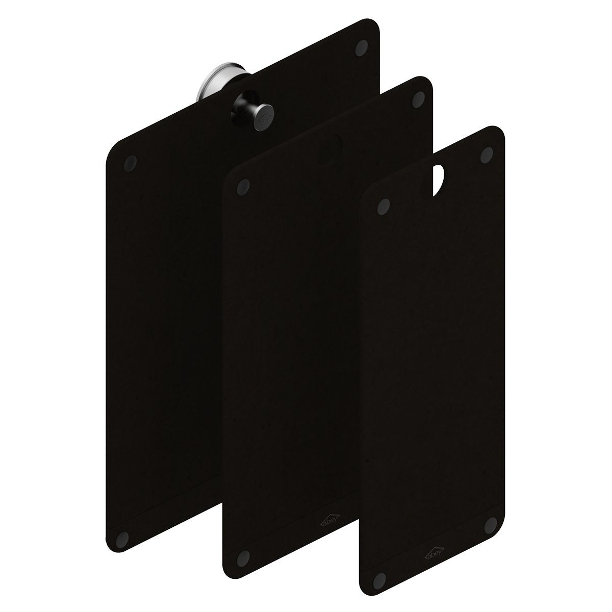 Abey CBFR182 3 Piece Universal Black Fibre Rock Cutting Board