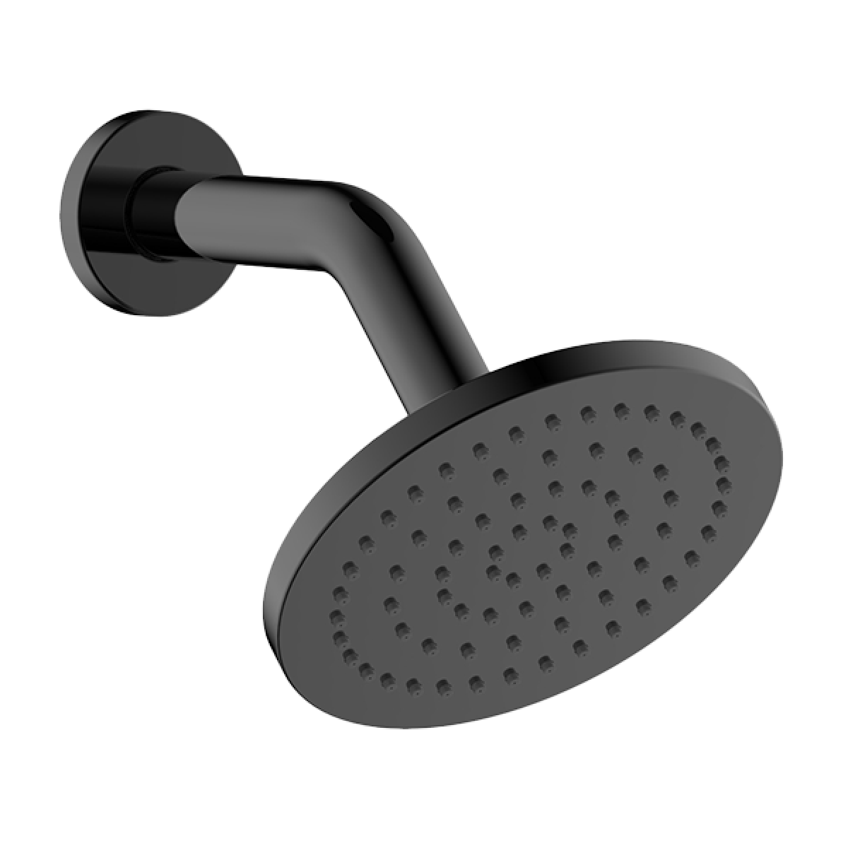 Gareth Ashton LAA02-B ABS 150mm Round Black Shower with 190mm Arm