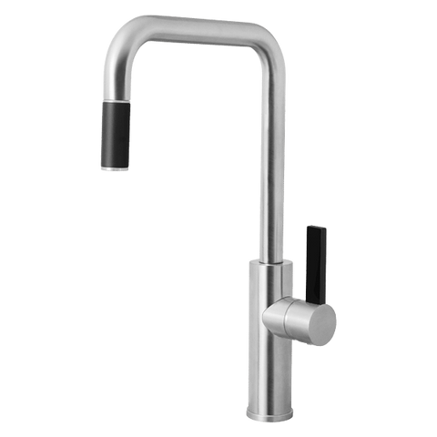Armando Vicario LUZ-BC Brushed Chrome Kitchen Mixer with Pull-out