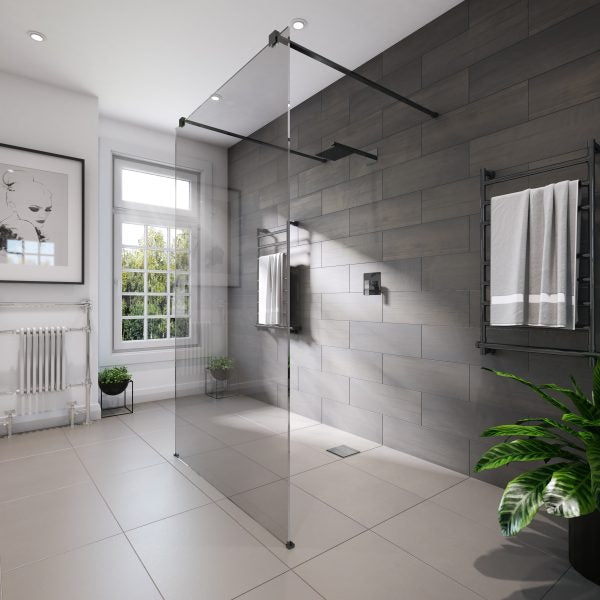 Decina MSP1150FREEB M-Series 1150mm Black Freestanding Shower Panel
